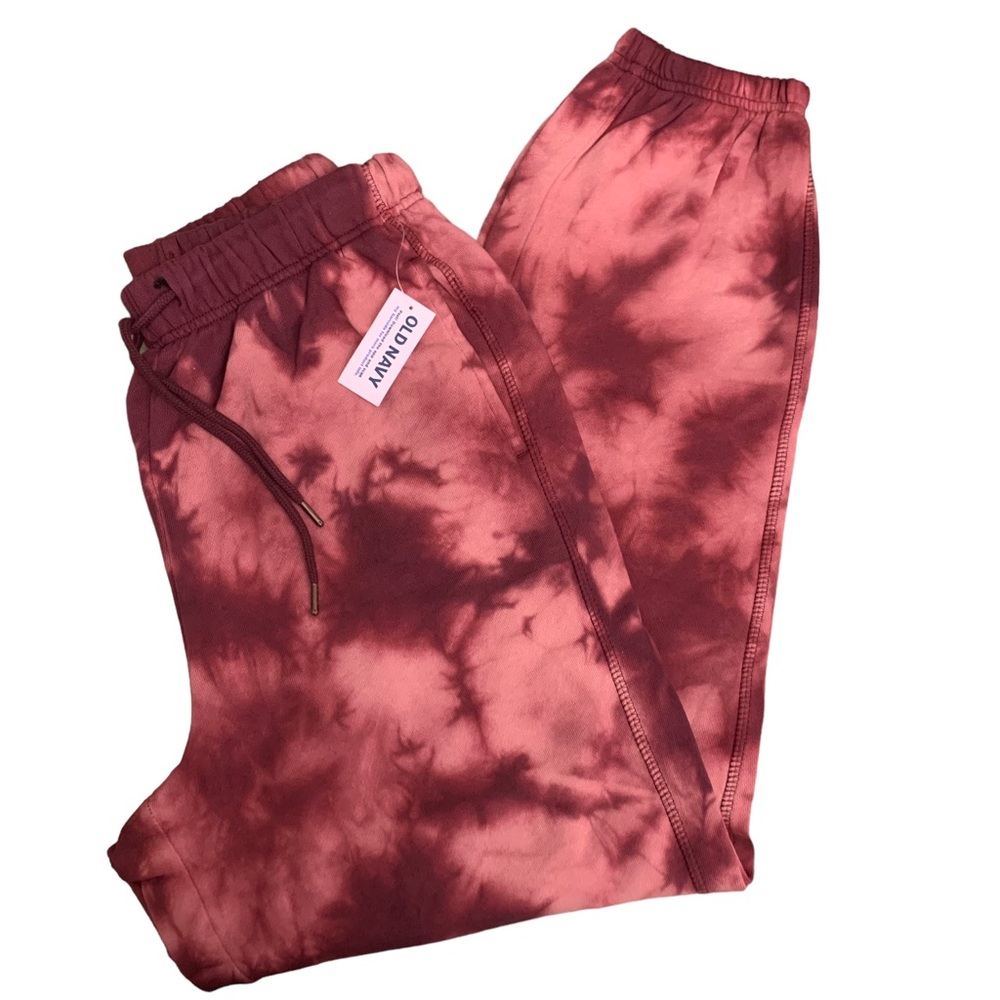 NWT Red Tie-dye Sweatpants Women’s Old Navy size Small - Picture 3 of 12